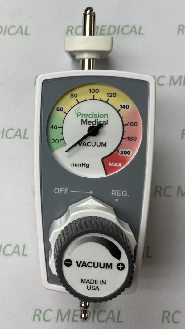 Precision Medical 2 Mode Continuous Suction Regulator for Ceiling Mount with Tubing Nipple Outlet and Chemetron Inlet