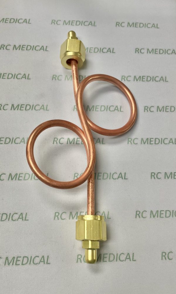 Pigtail with Nut and Nipple for Oxygen (CGA540)