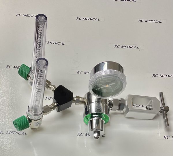 Dual Oxygen Regulator, Small Cylinder