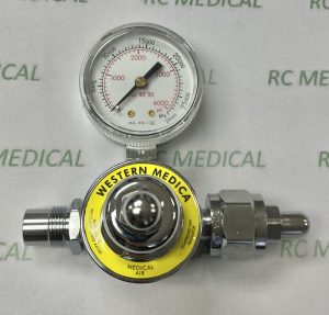 Western Medica AIR Regulator, Preset 50 PSI, Large Cylinder, (CGA346)