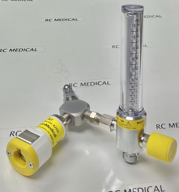 15 LPM AIR Flowmeter for Puritan Bennett Wall Outlet with 50 PSI - Puritan Bennett Female Quick Connect