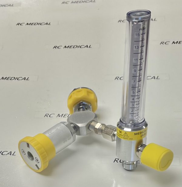 15 LPM AIR Flowmeter for Ohmeda Wall Outlet with 50 PSI - Ohmeda Female Quick Connect