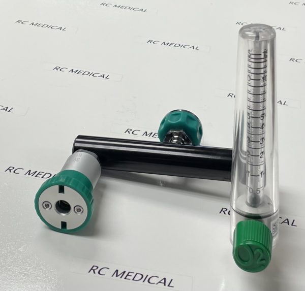 Oxygen Flowmeter, 15 LPM, with Ohmeda Coupler on "T" Bar