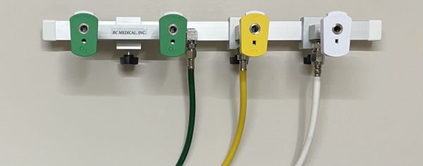 Eastern Rail Outlet Expansion for Oxygen, Air, and Vacuum with Chemetron Wall Adapter
